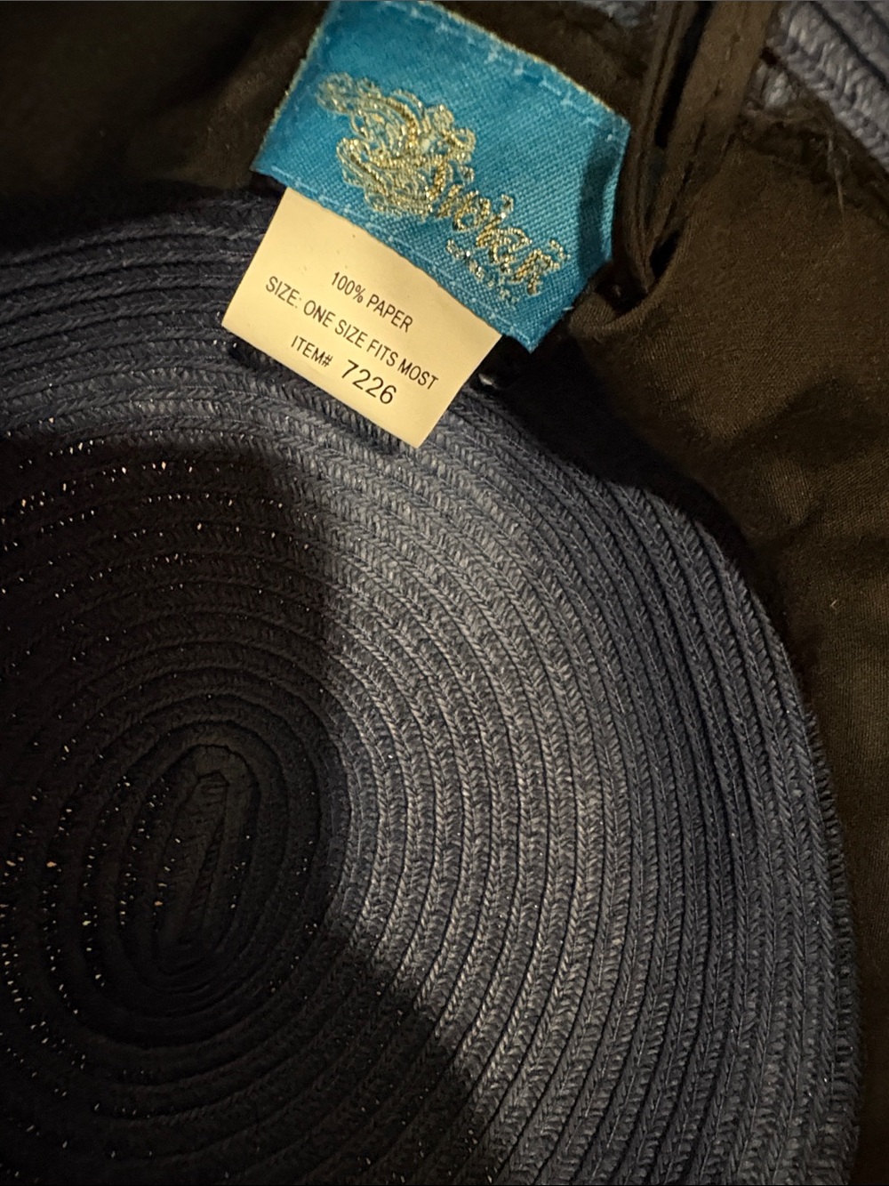 Vivian Navy Wide-Brim Sun Hat for Women 100% paper - Picture 4 of 9